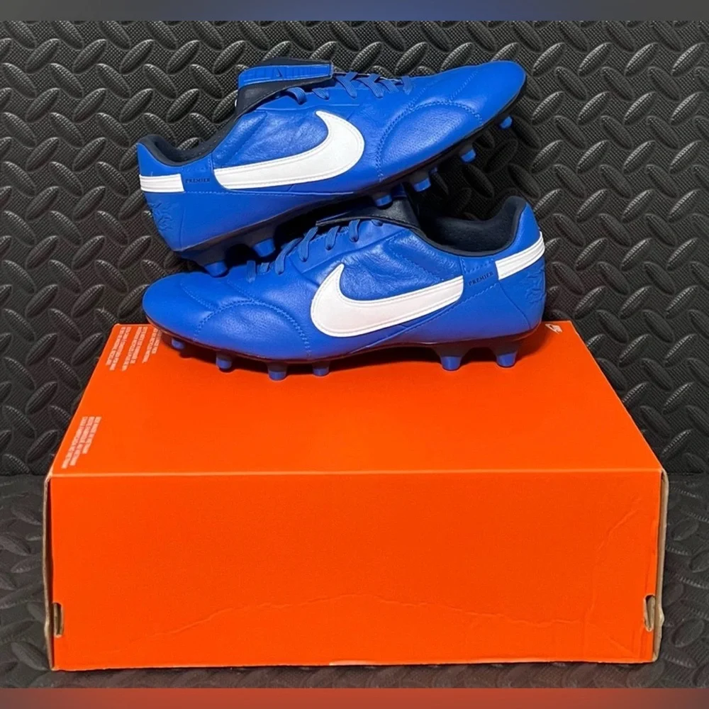 Nike Premier III FG Soccer‎ Cleats AT5889-414 Signal Blue White Mens Sizes